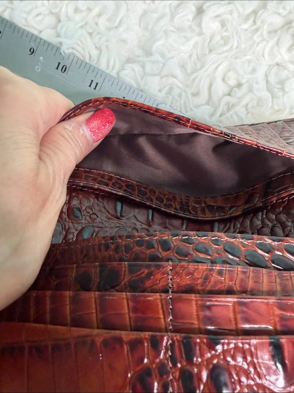Brahmin Ady -Embossed Leather  Wallet  with Gold Hardware